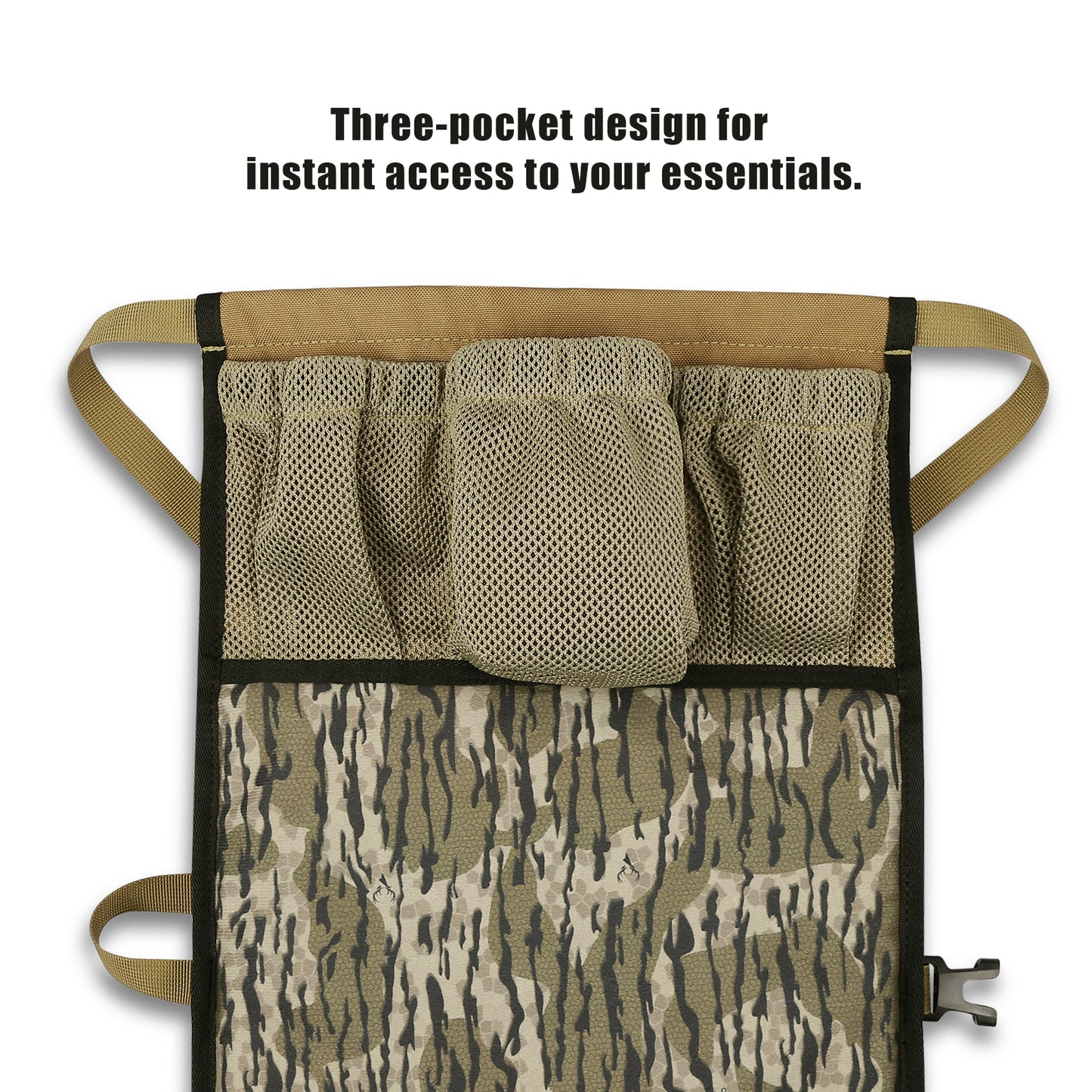 UIIHUNT Saddle Hunting Knee Cushion, Dual Knee Pads with 3 Utility Pockets, Tree Saddle Knee Cushion Pad with Adjustable Strap, Camo Hunting Knee Pads, Saddle Hunting Accessories Gear