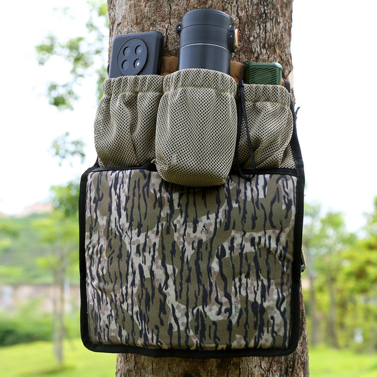 UIIHUNT Saddle Hunting Knee Cushion, Dual Knee Pads with 3 Utility Pockets, Tree Saddle Knee Cushion Pad with Adjustable Strap, Camo Hunting Knee Pads, Saddle Hunting Accessories Gear