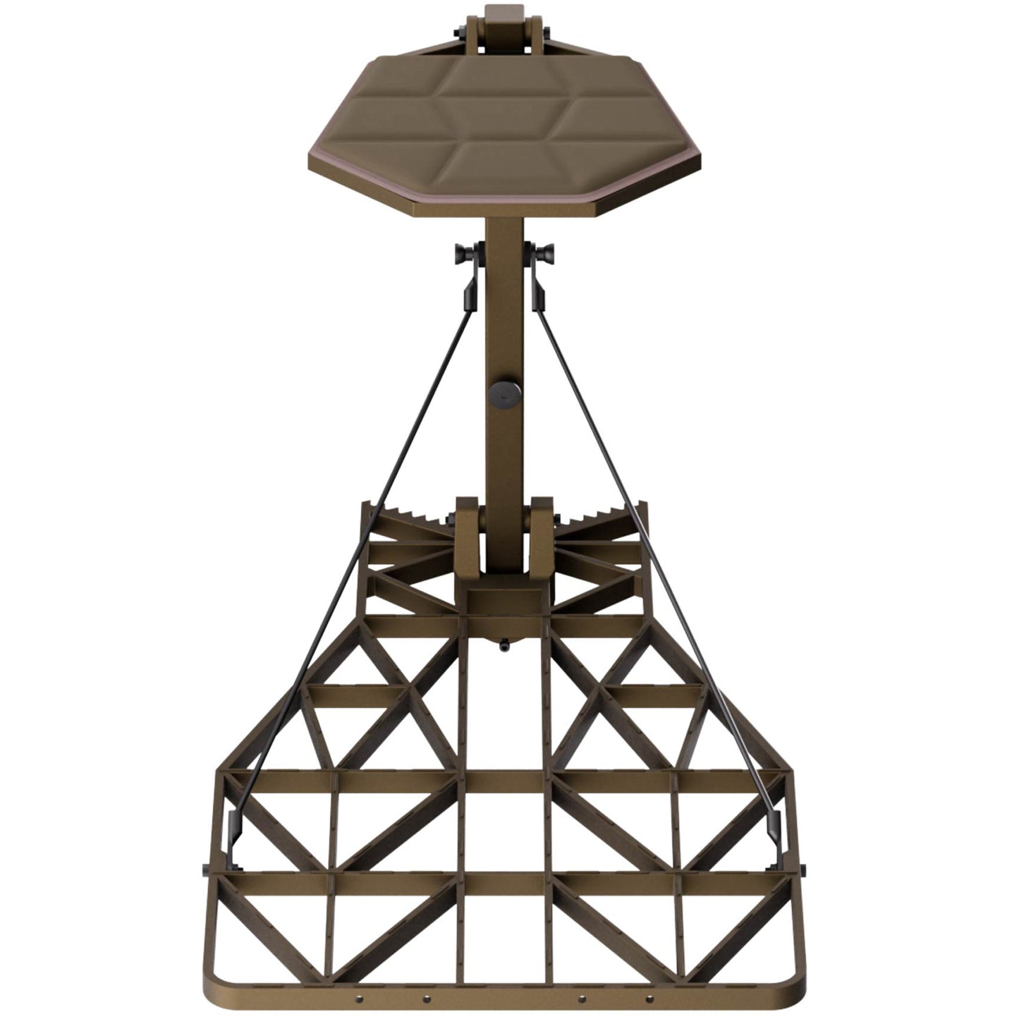 UIIHUNT Hang On Tree Stands, Cast Aluminum Lock On Tree Stand for Deer Hunting, 11.4 lb Lightweight Hang-On Treestand with 27.8" x 17.8" Platform, Portable Saddle and Bow Hunting Stand