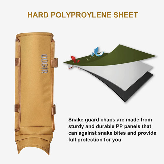 QOGIR Snake Gaiters for Hunting Brown