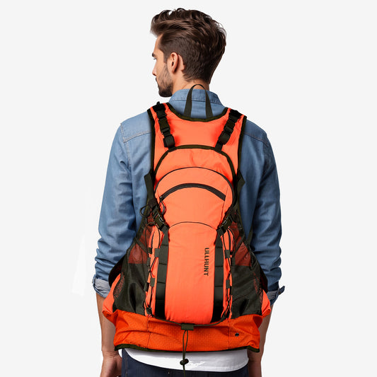 UIIHUNT Upland Bird Hunting Vest - Blaze Orange Upland Bird Vest with Game Pouch, Pheasant, Quail, Dove &amp; Upland Bird Hunting