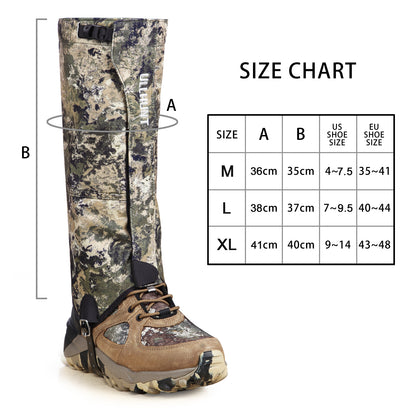 UIIHUNT Hunting Gaiters Leg Gaiters: High-Performance Hunting Boot Gaiters, Waterproof Hiking Gaiters with Upgraded Rubber