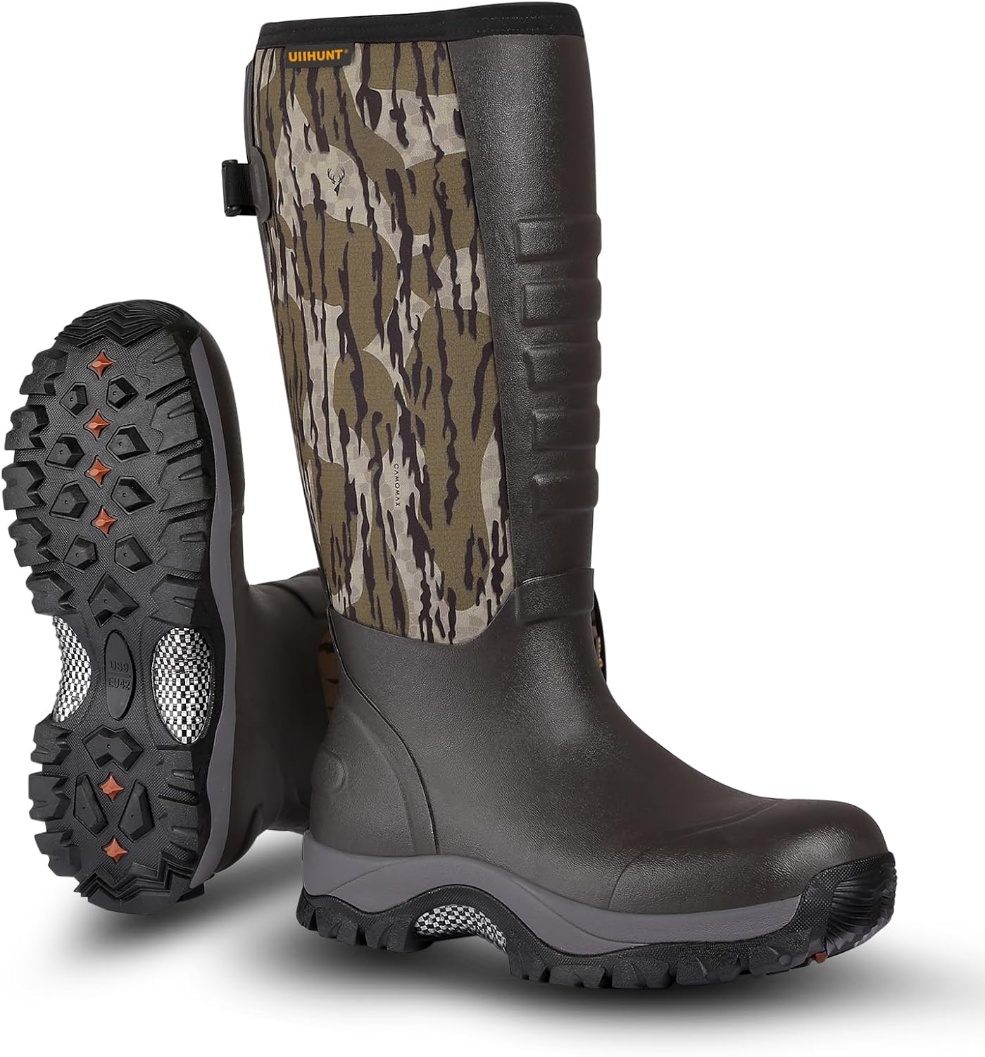 QOGIR rubber hunting boots CAMOMAX Barkwood