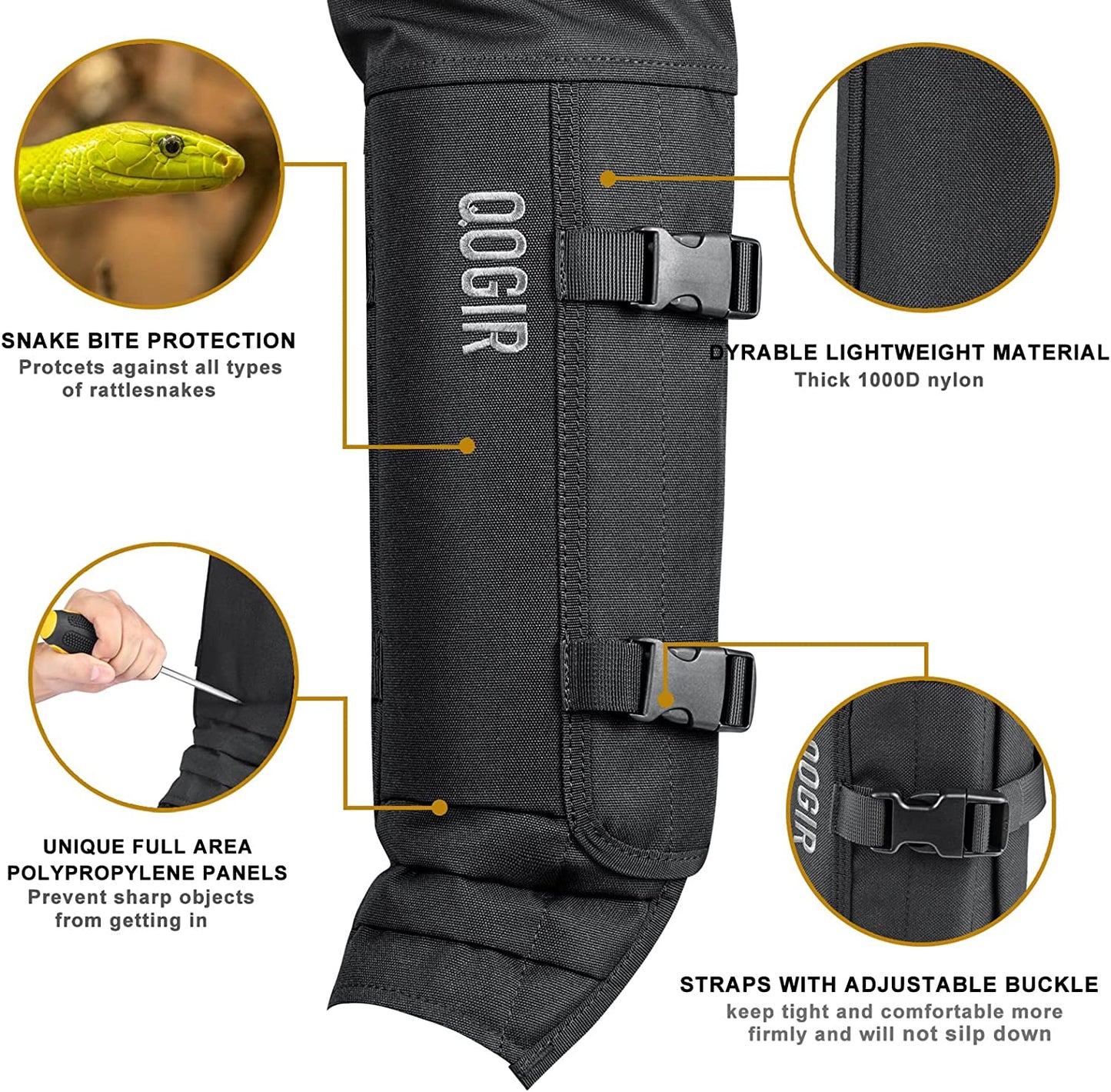 QOGIR Snake Gaiter Chaps for Hunting
